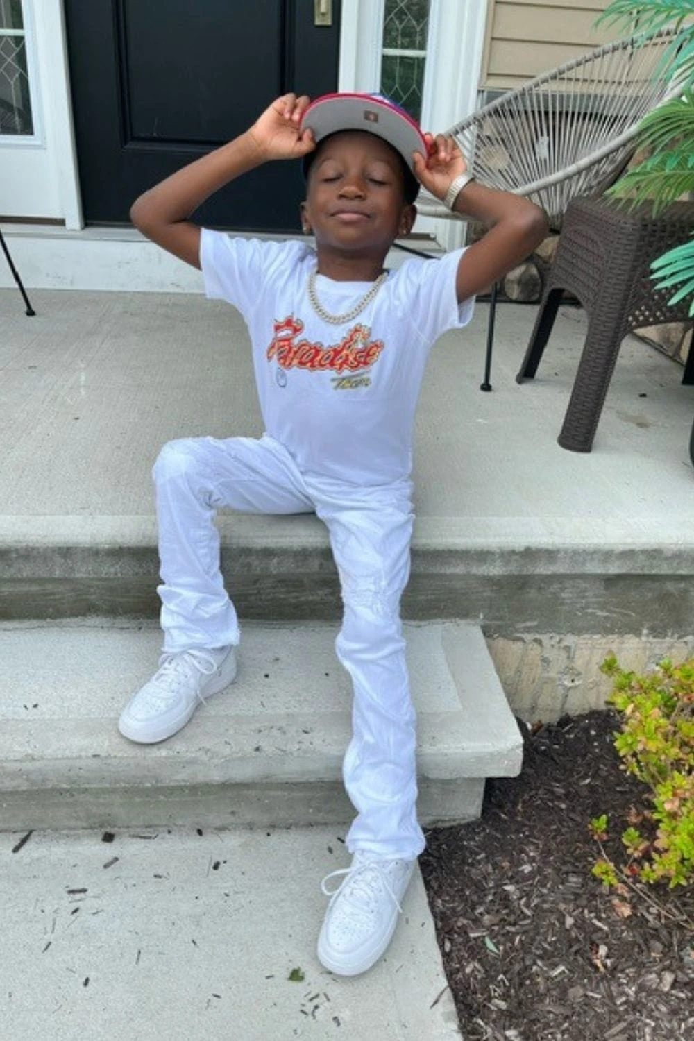 Kids Stacked Tribeca Twill Pants (White) 3 Kids Stacked Tribeca Twill Pants (White) - Image 3