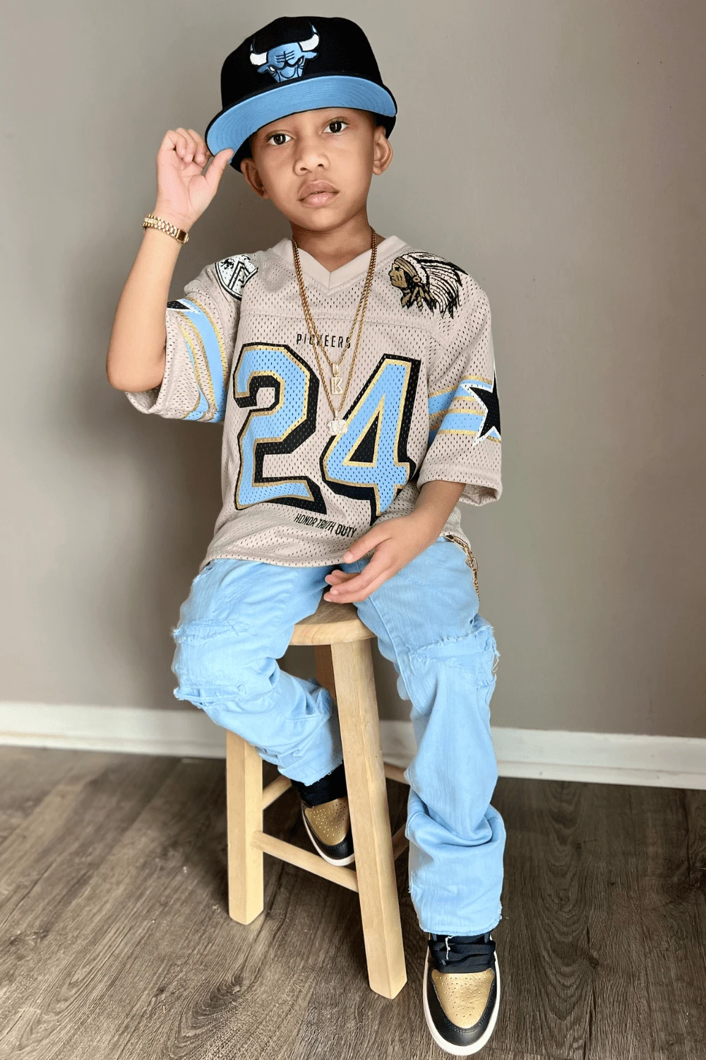 Kids Pioneer Football Jersey (Cream) 6 Kids Pioneer Football Jersey (Cream) - Image 6