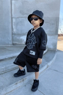 Kids 5 Borough Mesh Shorts (Black) 12 Kids 5 Borough Mesh Shorts (Black) -Jordan Craig Shop 20