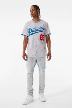 City Of Angels Baseball Jersey (Grey) 8 City Of Angels Baseball Jersey (Grey) -Jordan Craig Shop 2046 MODEL2