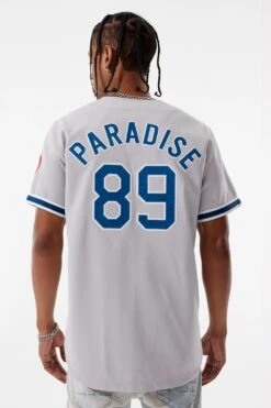 City Of Angels Baseball Jersey (Grey) 11 City Of Angels Baseball Jersey (Grey) -Jordan Craig Shop 2046 MODEL4