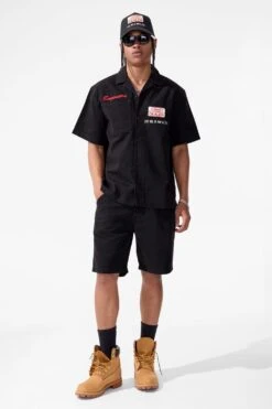 The Re-Up Mechanic Shirt -Jordan Craig Shop 2051 BLACK MODEL1 ff76aa8e 6015 41a1 8b30 47a71f1130f4