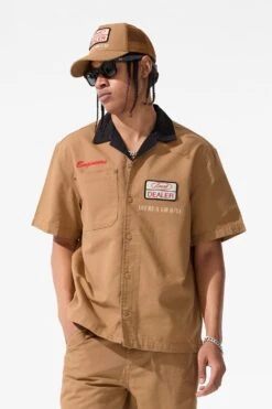 The Re-Up Mechanic Shirt -Jordan Craig Shop 2051 WHEAT MODEL2 27c8e0ed 02c4 4d94 8ede a2e7bc68d08b