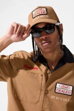 The Re-Up Mechanic Shirt -Jordan Craig Shop 2051 WHEAT MODEL3 06b7a224 628f 460e af7a 17668cbe9b7e