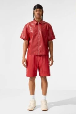 Thriller Full Zip S/S Shirt 38 Thriller Full Zip S/S Shirt -Jordan Craig Shop 2055 RED MODEL1