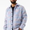 See You In Paradise Flannel Shacket (Sky Blue) -Jordan Craig Shop 2561 SKY BLUE MODEL1