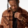 Vandal Flannel Shacket (Brown) -Jordan Craig Shop 2562 BROWN MODEL2