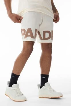 Retro - Paradise Knit Shorts 33 Retro - Paradise Knit Shorts -Jordan Craig Shop 2565 CREAM MODEL1