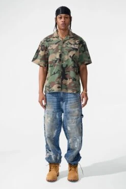 SYIP Vintage S/S Work Shirt (Vintage Camo) 7 SYIP Vintage S/S Work Shirt (Vintage Camo) -Jordan Craig Shop 2566 VINTAGE CAMO MODEL1