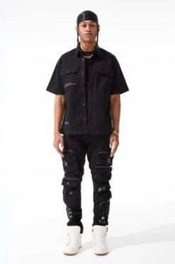 Sean - Infantry Division Cargo Pants (Black) 9 Sean - Infantry Division Cargo Pants (Black) -Jordan Craig Shop 25673 BLACK MODEL1 ad2109c7 7557 437c 8f6b 487b5f1e0841