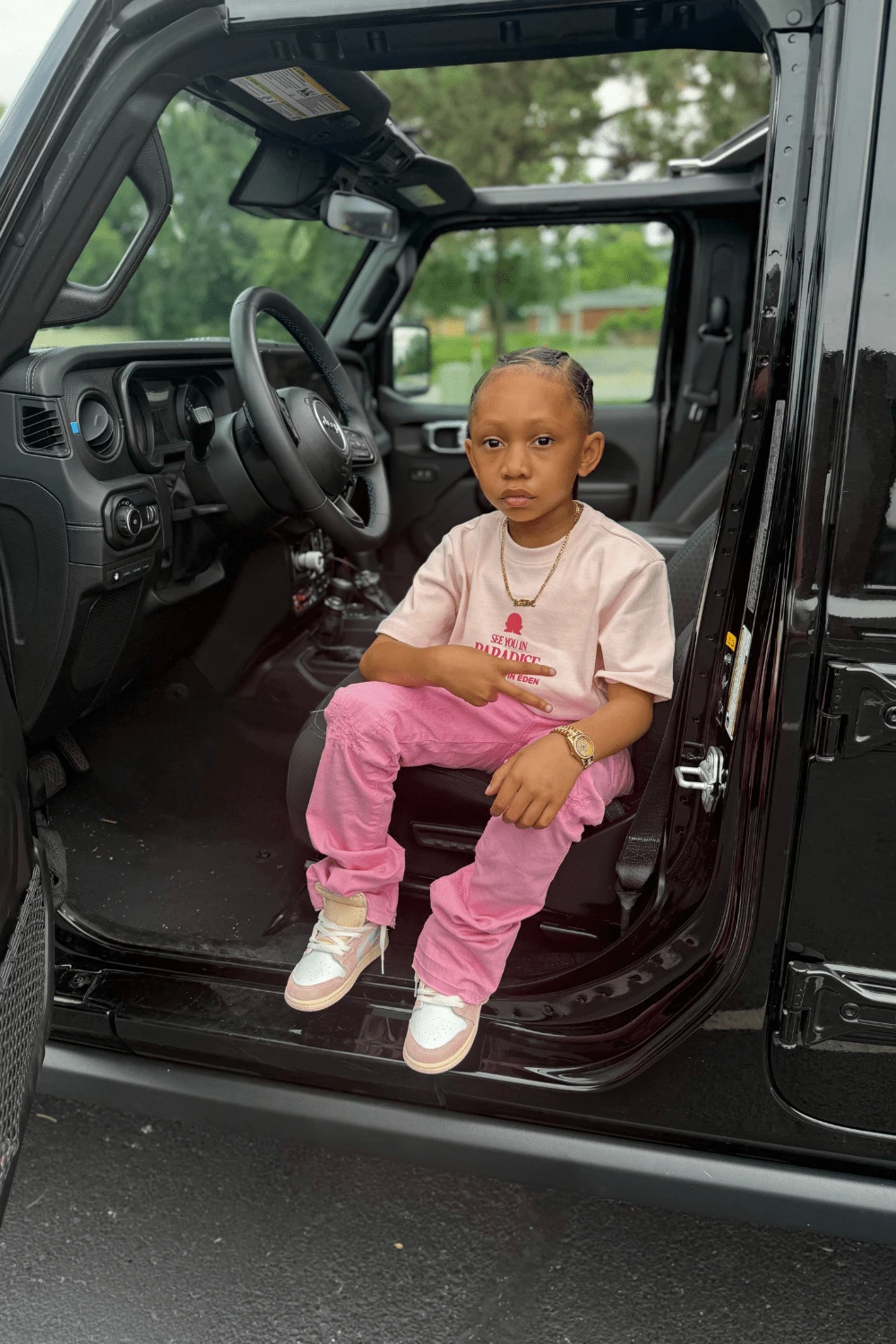 Kids Stacked Tribeca Twill Pants (Pink) 3 Kids Stacked Tribeca Twill Pants (Pink) - Image 3