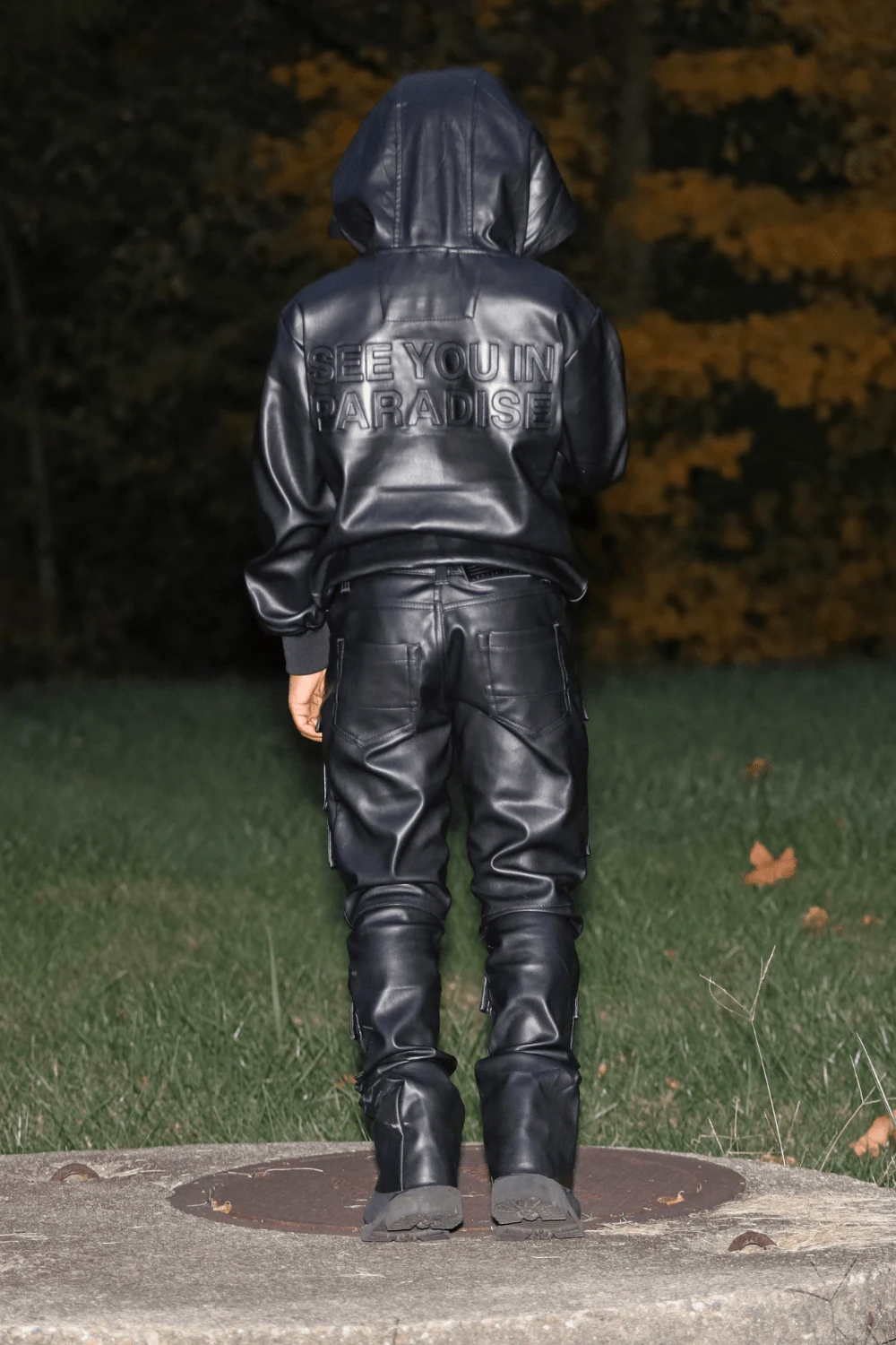 Kids Stacked Thriller Cargo Pants (Black) 9 Kids Stacked Thriller Cargo Pants (Black) - Image 9