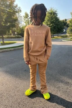 Kids Paradise Tonal Crewneck Sweatshirt (Mocha) -Jordan Craig Shop 2 f6925791 3c49 47de 8918 2e7a4d64e544