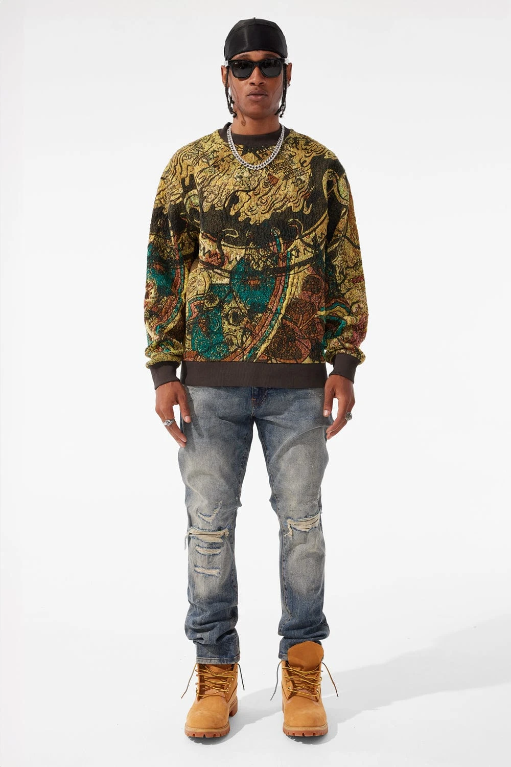 Silk Road Crewneck Sweater (Catfish) 4 Silk Road Crewneck Sweater (Catfish) - Image 4