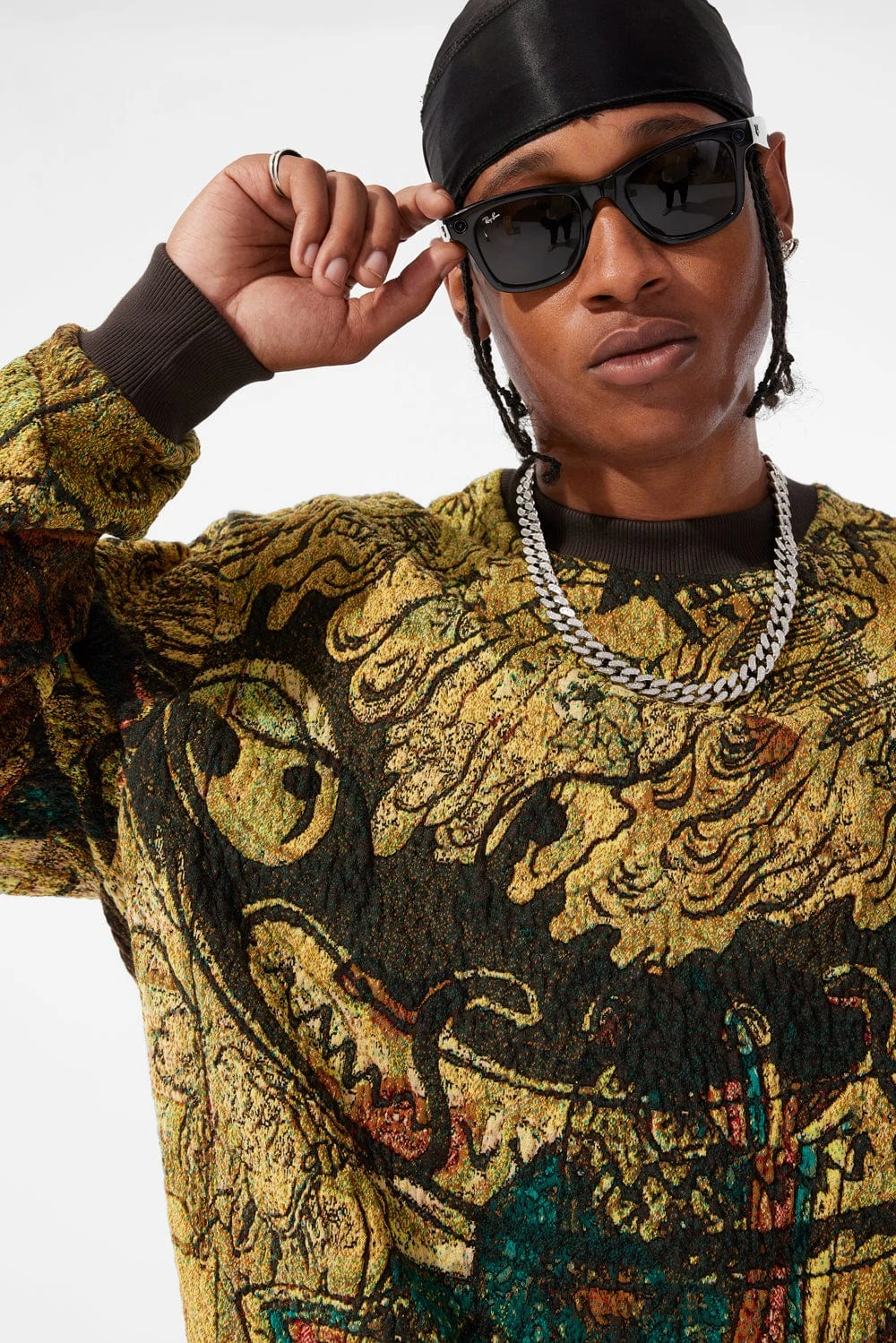 Silk Road Crewneck Sweater (Catfish) 2 Silk Road Crewneck Sweater (Catfish) - Image 2