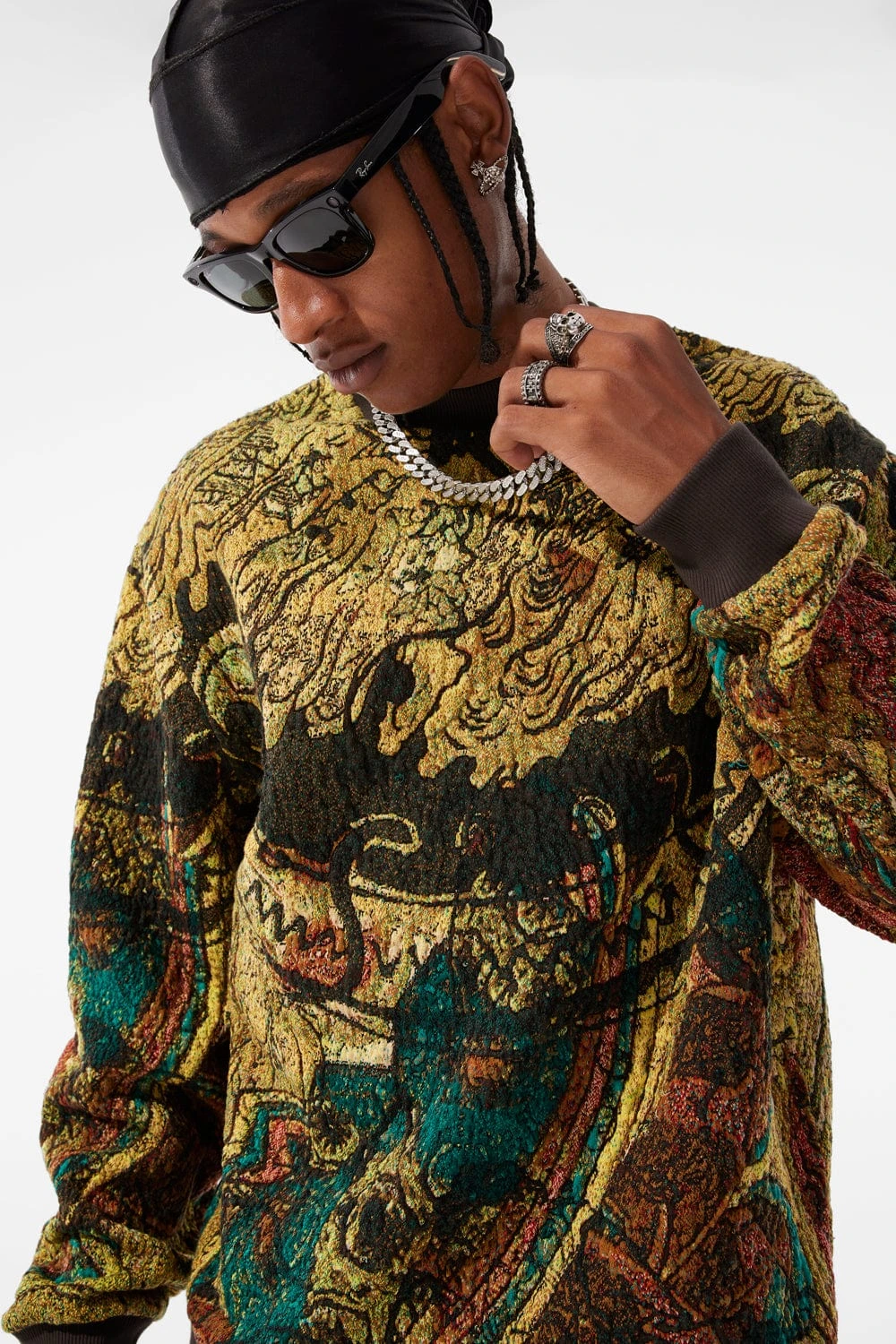 Silk Road Crewneck Sweater (Catfish) 5 Silk Road Crewneck Sweater (Catfish) - Image 5
