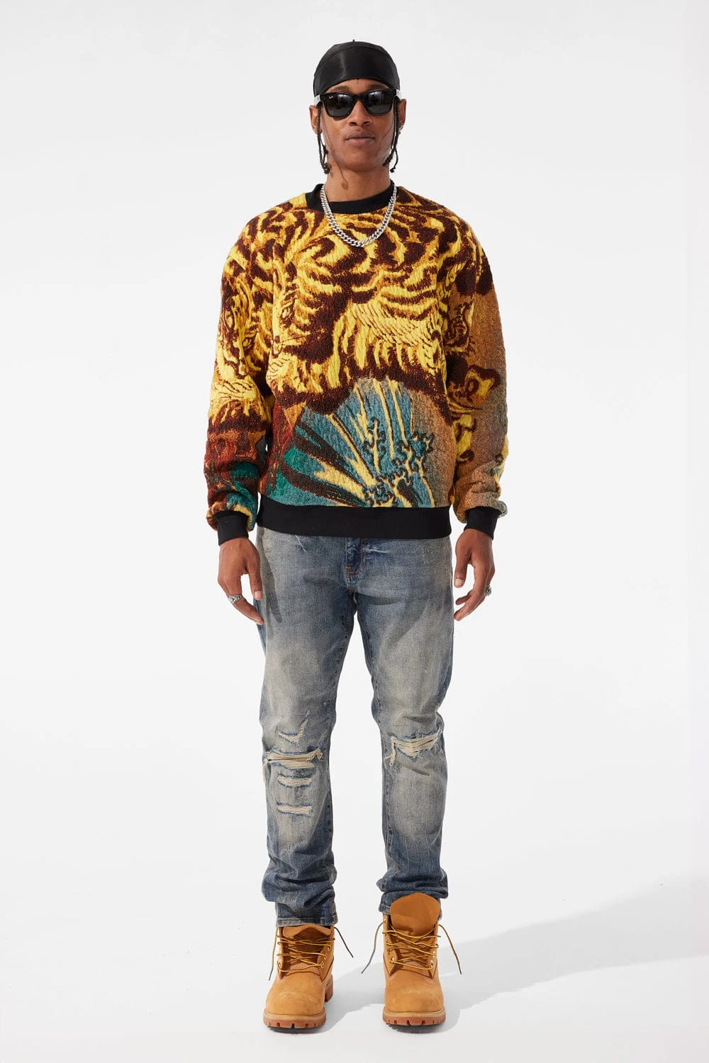 Silk Road Crewneck Sweater (Gold Dragon) 3 Silk Road Crewneck Sweater (Gold Dragon) - Image 3