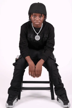 Kids Stacked Ventura Cargo Pants (Black) 9 Kids Stacked Ventura Cargo Pants (Black) -Jordan Craig Shop 3 6db1eace 2a22 4217 ba3e 920f9ba64948