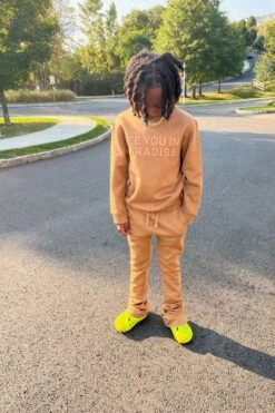 Kids Paradise Tonal Crewneck Sweatshirt (Mocha) -Jordan Craig Shop 4 a54e859b a080 4de8 9a12 04c43ea4c148