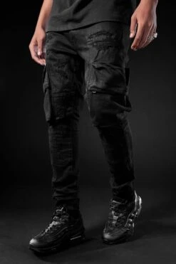 Ross - Heavy Hitter Cargo Denim (Black) -Jordan Craig Shop 5681M BLACK MODEL2 d8d7c608 94b7 4566 8155 23fc34a7c098