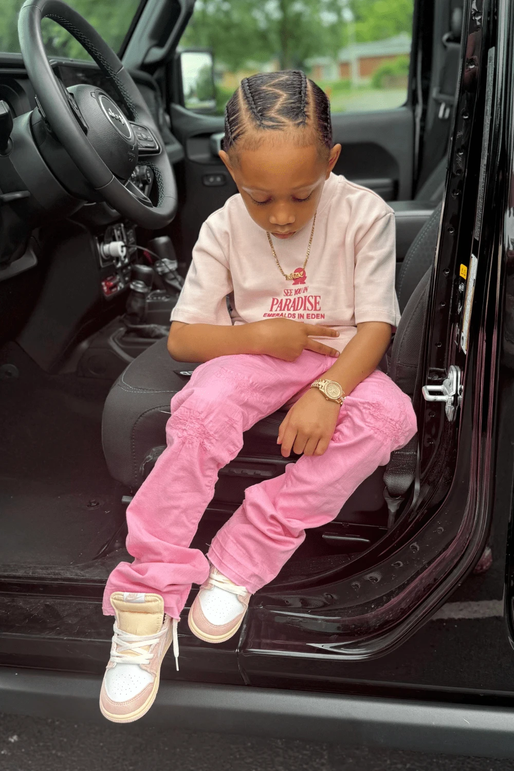 Kids Stacked Tribeca Twill Pants (Pink) 6 Kids Stacked Tribeca Twill Pants (Pink) - Image 6