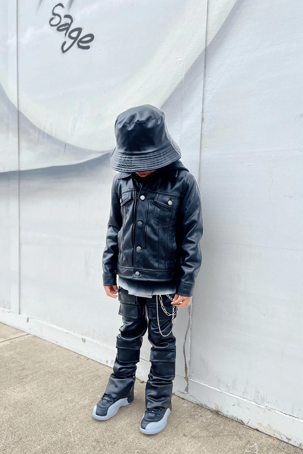 Kids Stacked Thriller Cargo Pants (Black) 6 Kids Stacked Thriller Cargo Pants (Black) - Image 6