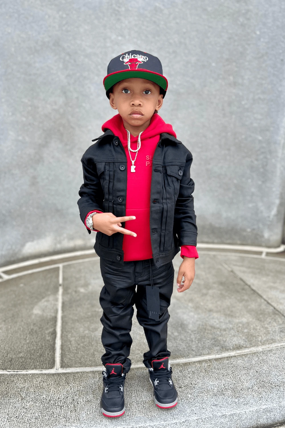 Kids Stacked Smooth Criminal Denim (Jet Black) 5 Kids Stacked Smooth Criminal Denim (Jet Black) - Image 5