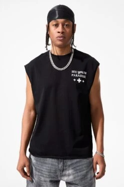SYIP Cut Off T-Shirt 24 SYIP Cut Off T-Shirt -Jordan Craig Shop 7000A BLACK MODEL3