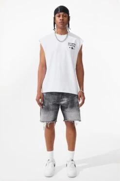 SYIP Cut Off T-Shirt 32 SYIP Cut Off T-Shirt -Jordan Craig Shop 7000A WHITE MODEL1