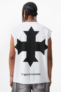 SYIP Cut Off T-Shirt 34 SYIP Cut Off T-Shirt -Jordan Craig Shop 7000A WHITE MODEL4