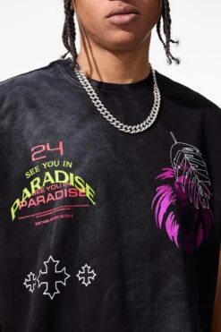 Lions Den Cut Off T-Shirt -Jordan Craig Shop 7001A BLACK MODEL3