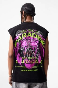 Lions Den Cut Off T-Shirt -Jordan Craig Shop 7001A BLACK MODEL4