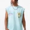 Lions Den Cut Off T-Shirt -Jordan Craig Shop 7001A SKYBLUE MODEL2