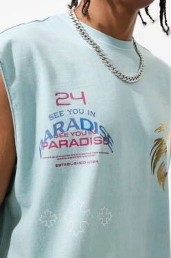 Lions Den Cut Off T-Shirt -Jordan Craig Shop 7001A SKYBLUE MODEL3