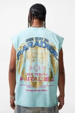 Lions Den Cut Off T-Shirt -Jordan Craig Shop 7001A SKYBLUE MODEL4