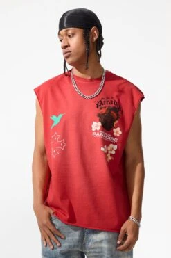 Heartfelt Cut Off T-Shirt -Jordan Craig Shop 7002A RED MODEL2