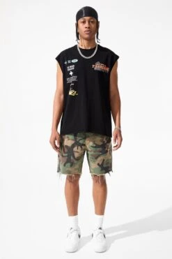 Babylon Cut Off T-Shirt (Black) 11 Babylon Cut Off T-Shirt (Black) -Jordan Craig Shop 7003A BLACK MODEL1