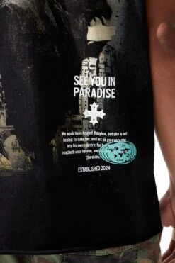 Babylon Cut Off T-Shirt (Black) 16 Babylon Cut Off T-Shirt (Black) -Jordan Craig Shop 7003A BLACK MODEL8