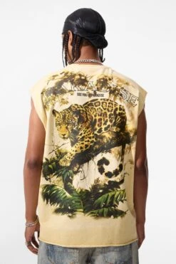 The Prowl Cut Off T-Shirt (Light Khaki) -Jordan Craig Shop 7006A LIGHT KHAKI MODEL5