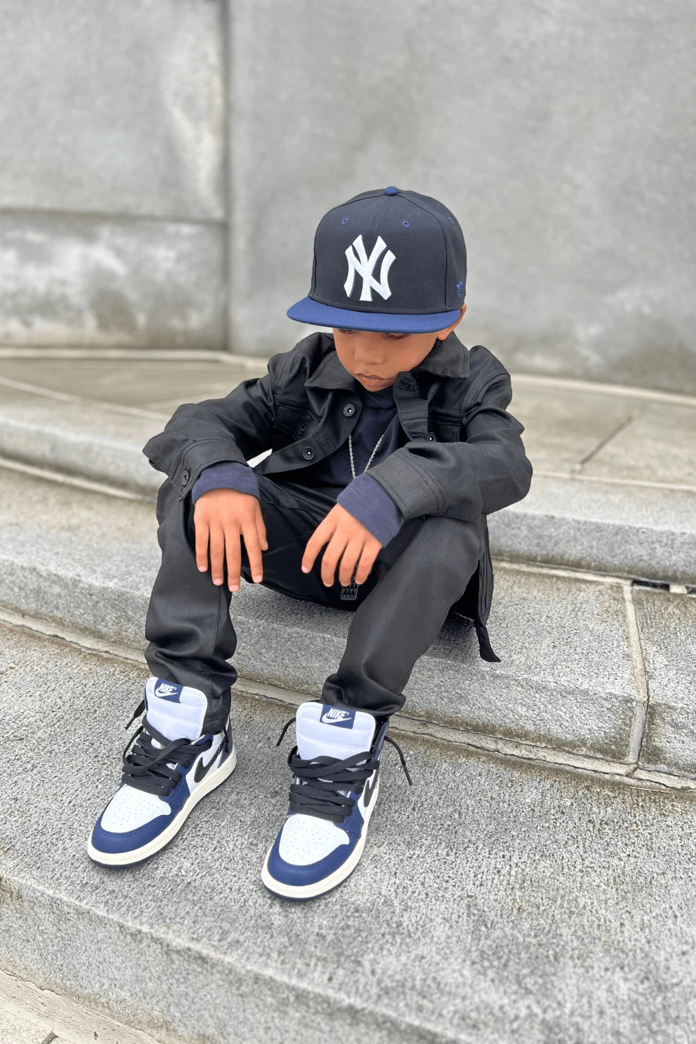 Kids Smooth Criminal Denim Trucker Jacket (Jet Black) 3 Kids Smooth Criminal Denim Trucker Jacket (Jet Black) - Image 3