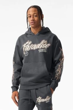 Paradise Tour Pullover Hoodie 25 Paradise Tour Pullover Hoodie -Jordan Craig Shop 8241H CHARCOAL MODEL2