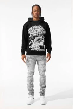 Cranial Paradise Pullover Hoodie (Black) 7 Cranial Paradise Pullover Hoodie (Black) -Jordan Craig Shop 8626H BLACK MODEL1