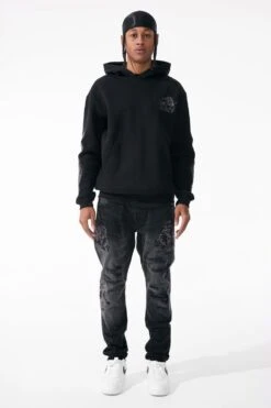 Eternal Darkness Pullover Hoodie (Black) -Jordan Craig Shop 8635H BLACK MODEL1