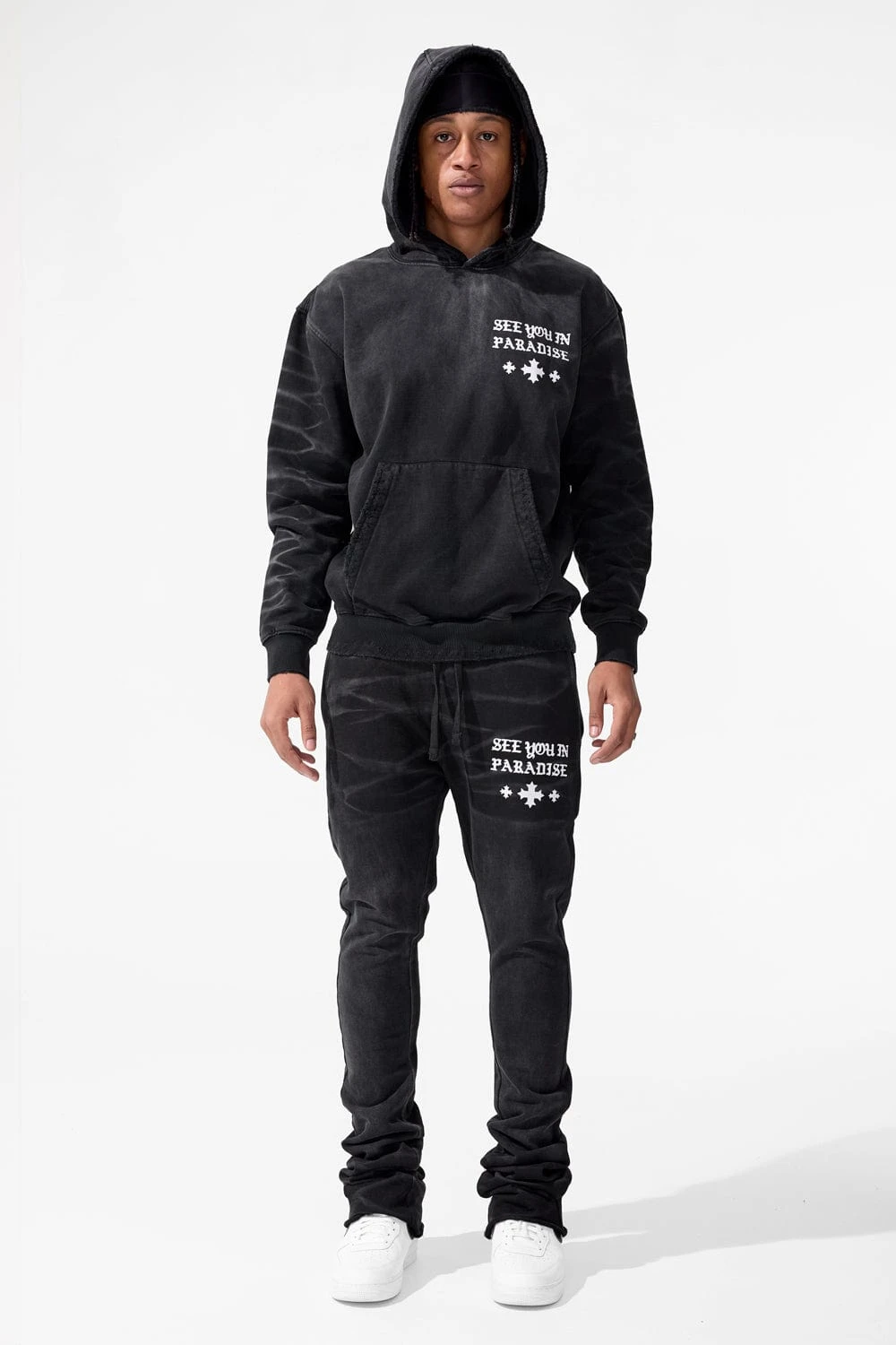 SYIP Stacked Sweatpants (Vintage Black) 3 SYIP Stacked Sweatpants (Vintage Black) - Image 3