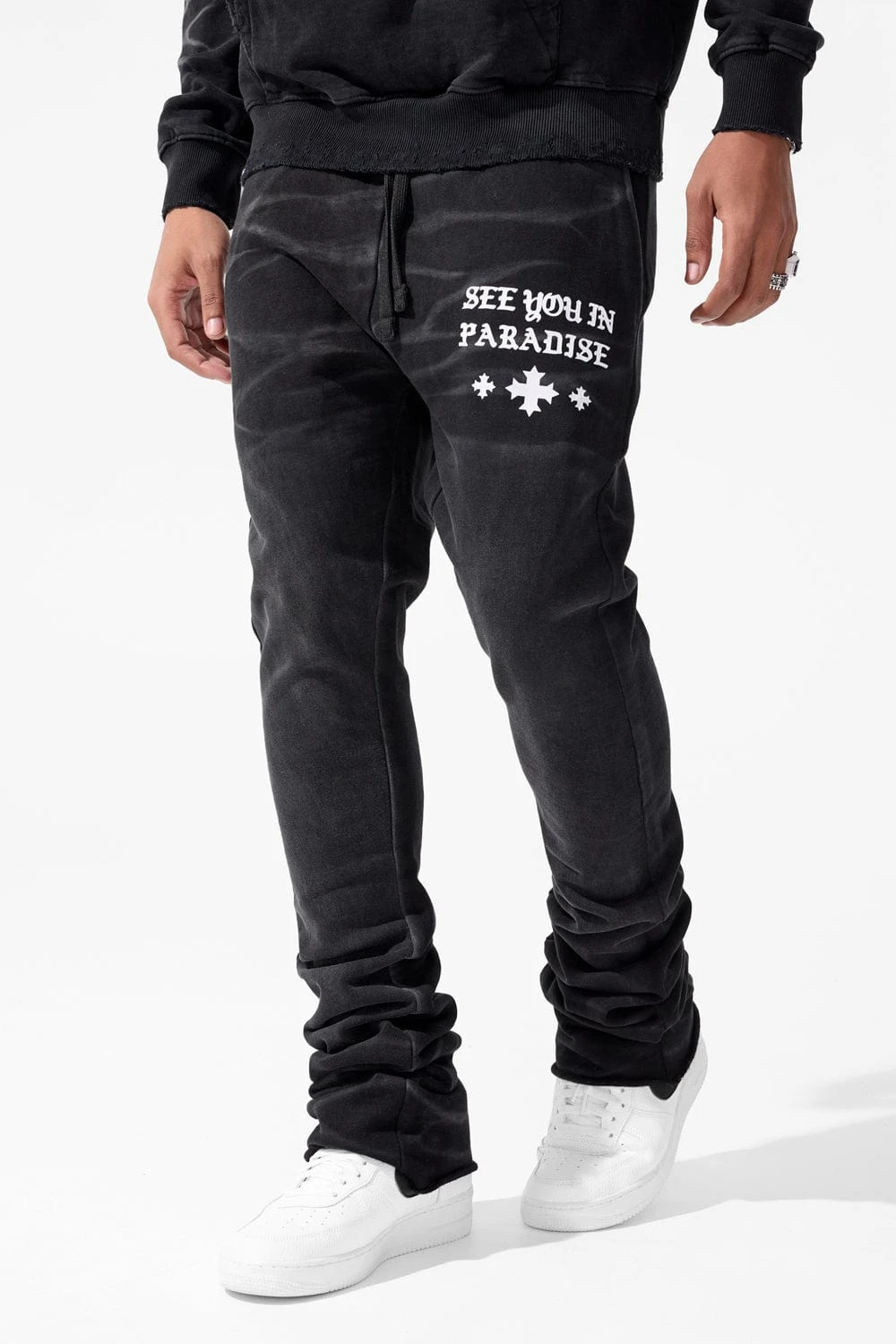SYIP Stacked Sweatpants (Vintage Black) 1 SYIP Stacked Sweatpants (Vintage Black)