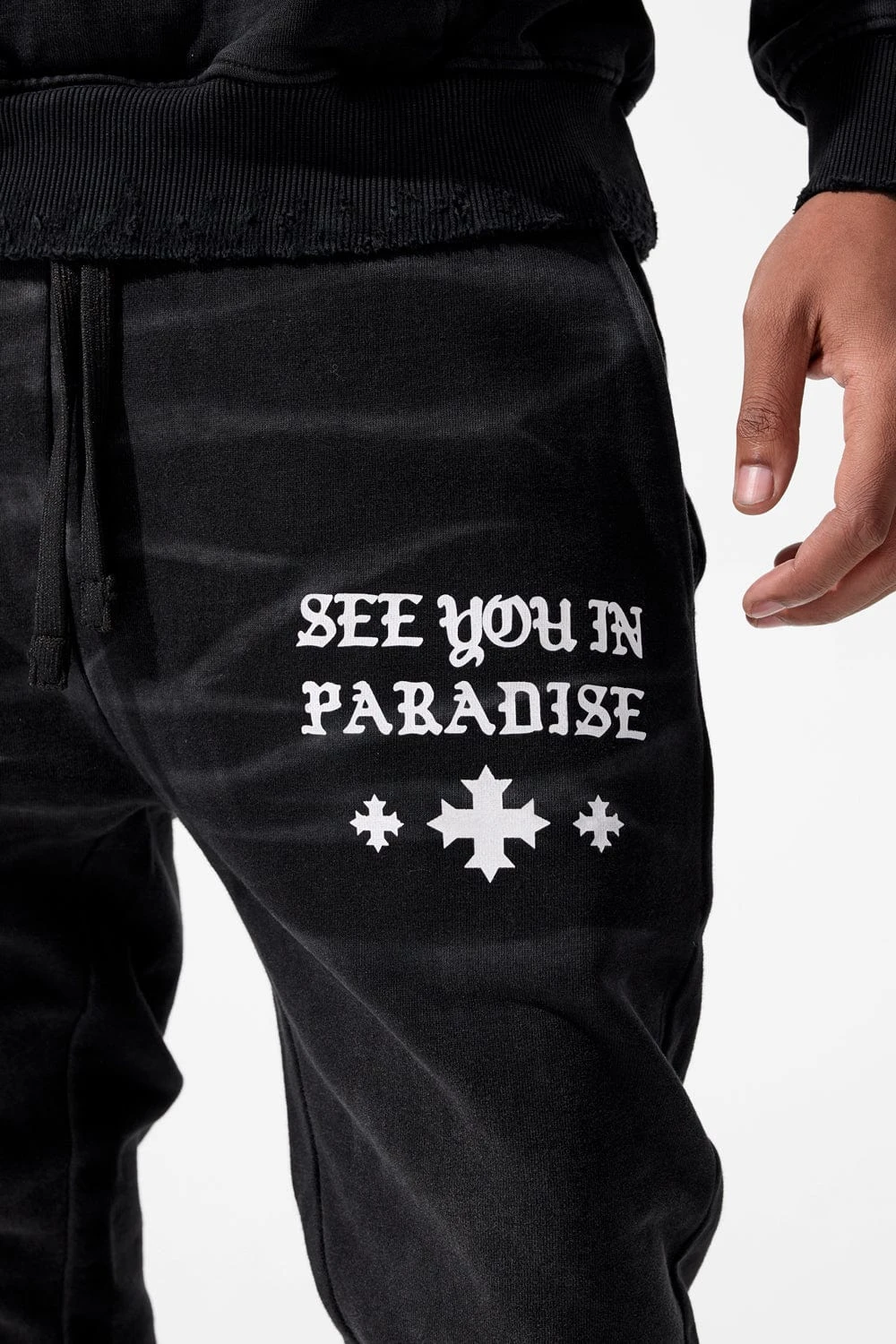 SYIP Stacked Sweatpants (Vintage Black) 4 SYIP Stacked Sweatpants (Vintage Black) - Image 4