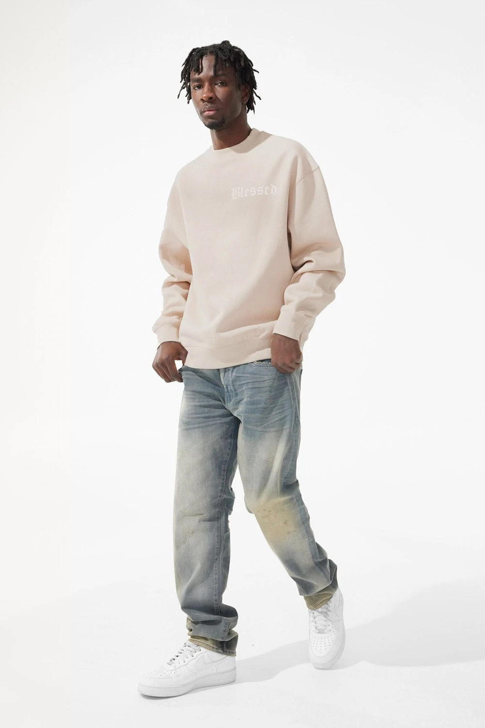 Blessed Crewneck Sweatshirt (Khaki) 3 Blessed Crewneck Sweatshirt (Khaki) - Image 3