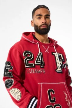 Hall Of Fame Pullover Hoodie (Deep Red) 10 Hall Of Fame Pullover Hoodie (Deep Red) -Jordan Craig Shop 8835H DEEP RED MODEL3
