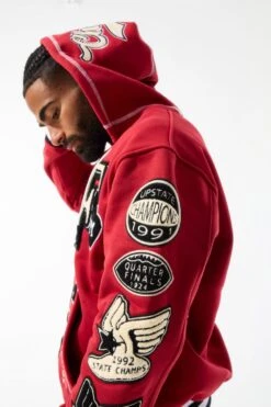 Hall Of Fame Pullover Hoodie (Deep Red) 11 Hall Of Fame Pullover Hoodie (Deep Red) -Jordan Craig Shop 8835H DEEP RED MODEL4