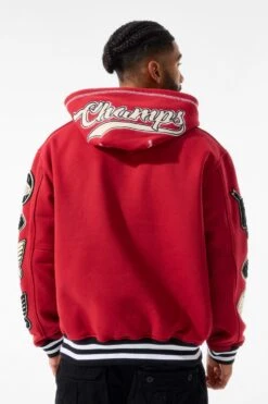 Hall Of Fame Pullover Hoodie (Deep Red) 12 Hall Of Fame Pullover Hoodie (Deep Red) -Jordan Craig Shop 8835H DEEP RED MODEL5